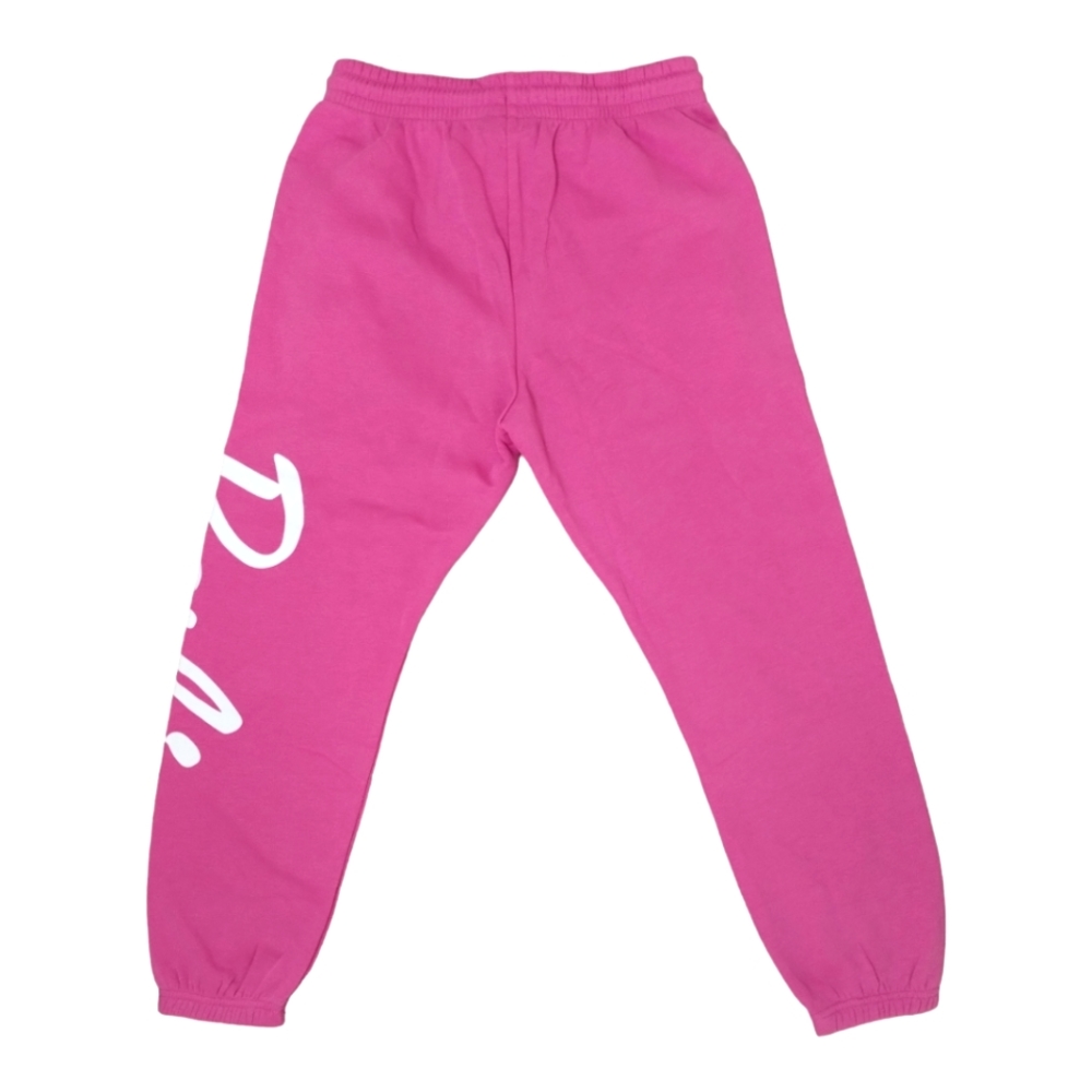 Barbie Sweatpants Pocket Joggers Hot Pink & White Logo NWOT - Picture 2 of 8